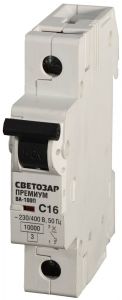 СВЕТОЗАР 10 А, 230/400 B, 10 KA, 1-ПОЛЮСНОЙ, "C", АВТОМАТИЧЕСКИЙ ВЫКЛЮЧАТЕЛЬ "ПРЕМИУМ" SV-49031-10-C ― SVETOZAR SHOP