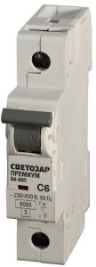 СВЕТОЗАР 10 А, 230/400 B, 6 KA, 1-ПОЛЮСНОЙ, "C", АВТОМАТИЧЕСКИЙ ВЫКЛЮЧАТЕЛЬ "ПРЕМИУМ" SV-49021-10-C ― SVETOZAR SHOP