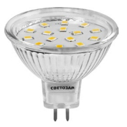 Лампа светодиодная цоколь GU5.3 СВЕТОЗАР 44550-25_Z01 ― SVETOZAR SHOP