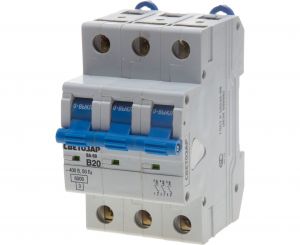 СВЕТОЗАР 10 А, "B", 400 B, 6 KA, 3-ПОЛЮСНОЙ, АВТОМАТИЧЕСКИЙ ВЫКЛЮЧАТЕЛЬ SV-49053-10-B ― SVETOZAR SHOP