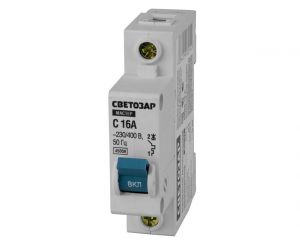 СВЕТОЗАР 16 А, 4,5 KA, 1-ПОЛЮСНОЙ, "С", 230/400 B, АВТОМАТИЧЕСКИЙ ВЫКЛЮЧАТЕЛЬ 49060-16-C ― SVETOZAR SHOP